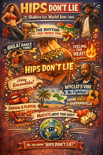 Hips don't Lie (feat. Wyklef Jean) by Shakira, Wyclef Jean