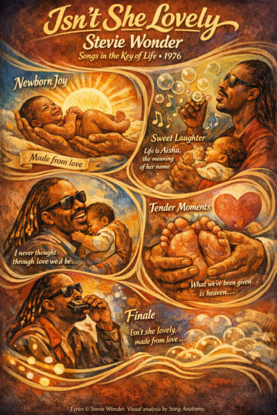 Isn’t She Lovely by Stevie Wonder — Soul Portrait infographic